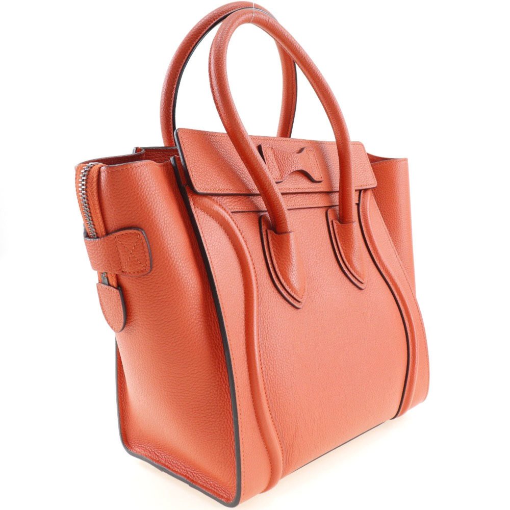Celine Luggage Micro Shopper 167793DRU.27 Leather Vermilion Ladies Handbag - Picture 3 of 10